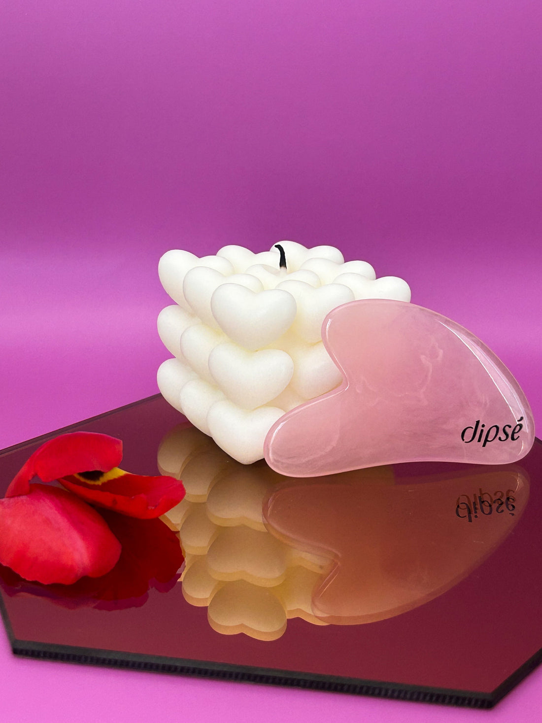 Gua Sha en Quartz rose